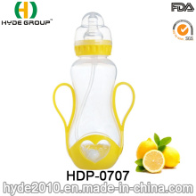 Bouteille de alimentation en plastique sans BPA 250ml PP BPA, bouteille en plastique adaptée aux besoins du client de bébé (HDP-0707)